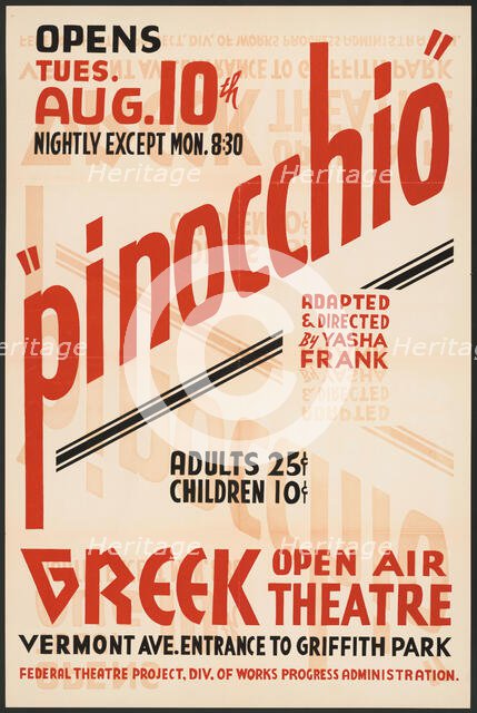 Pinocchio, Los Angeles, 1937. Creator: Unknown.