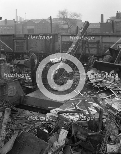 Recycling scrap, Rotherham, South Yorkshire, 1965.  Artist: Michael Walters