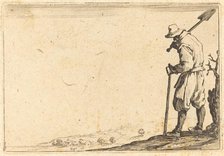 Peasant with Shovel on His Shoulder, c. 1622. Creator: Jacques Callot.
