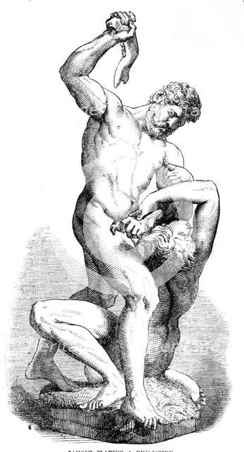 The Loan Collection, South-Kensington: Samson slaying a Philistine, 1862. Creator: Unknown.