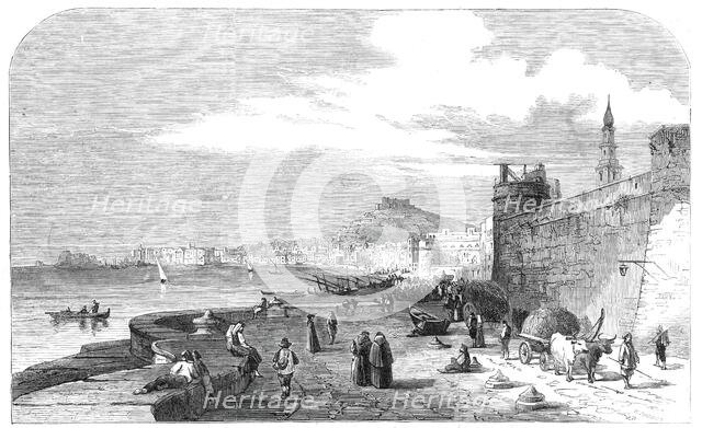 Naples, from the Castel del Carmine - from a drawing by S. Read, 1860. Creator: W Thomas.