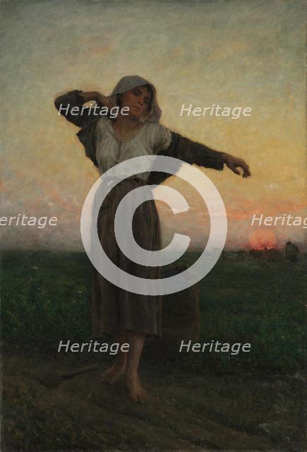 The Tired Gleaner, 1880. Creator: Jules Breton (French, 1827-1906).