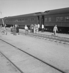 Railroad yards, Kearney, Nebraska, 1939. Creator: Dorothea Lange.