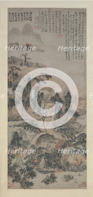 Drunk in Autumn Woods, ca. 1702. Creator: Shitao.