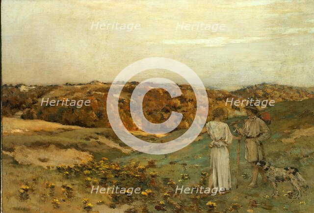 Tobias and the Angel, 1878. Creator: Jean-Charles Cazin.