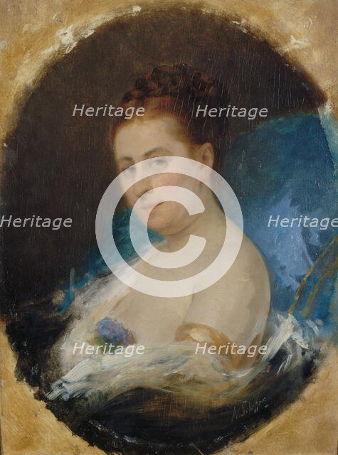 Portrait of the actress Adelaide Ristori (1822-1906), ca 1857. Creator: Scheffer, Ary-Arnold (1839-1873).