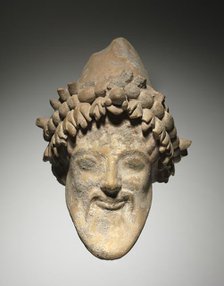Head of Bearded Dionysus, 6th Century BC. Creator: Unknown.