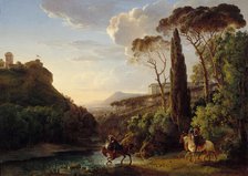 Paysage d'Italie avec trois chevaliers, 1806. Creator: Pierre-Athanase Chauvin.