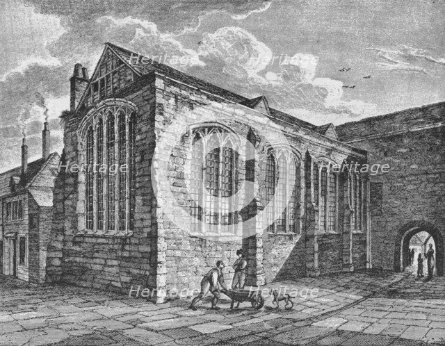 North-east view of the Chapel of the Holy Trinity, Leadenhall, City of London, c1825 (1906). Artist: Thomas Dale.