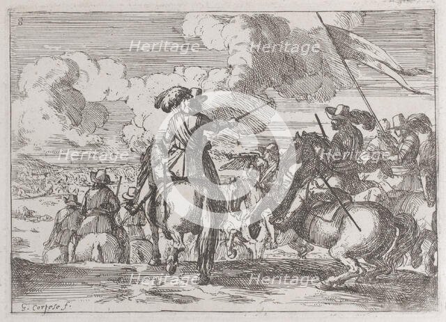 Plate 8: the march to the battlefield, 1635-60. Creator: Jacques Courtois.