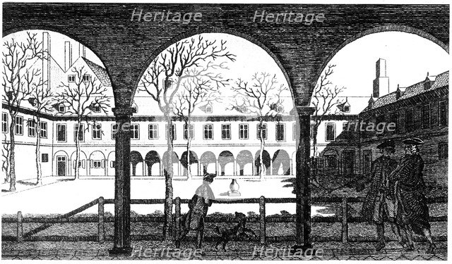 Courtyard of Gresham College, London, 18th century. Artist: Unknown