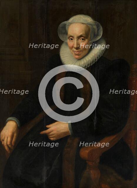 Portrait of Maria van Utrecht (c.1552/53-1629), 1615. Creator: Paulus Moreelse.