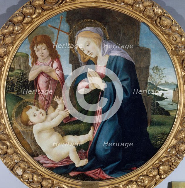 Madonna and Child with Saint John the Baptist, between 1445 and 1510. Creator: Workshop of Sandro Botticelli.