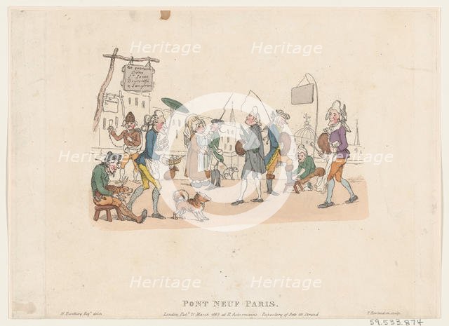Pont Neuf, Paris, May 1, 1803., May 1, 1803. Creator: Thomas Rowlandson.