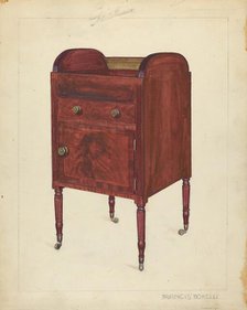 Wash Stand, c. 1939. Creator: Francis Borelli.