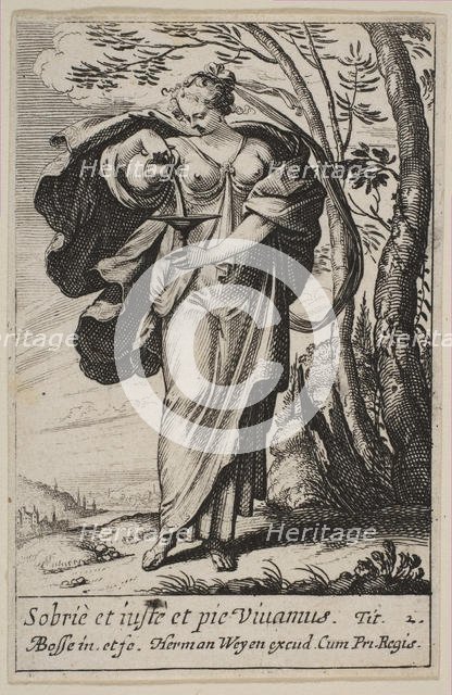 Temperance, 1636. Creator: Abraham Bosse.