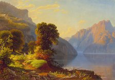 A View of a Lake in the Mountains (image 2 of 2), between c1856 and c1859. Creator: George Caleb Bingham.