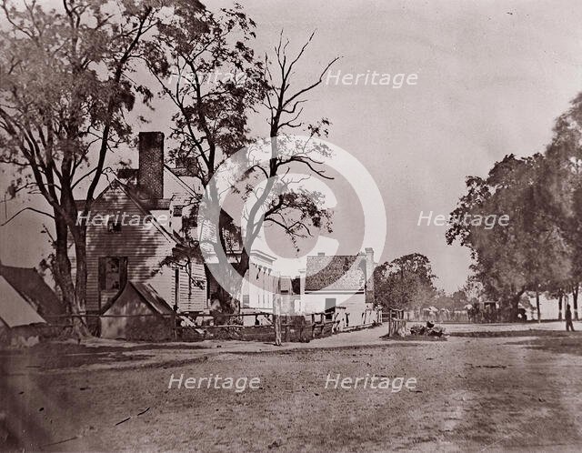 Headquarters of Capt. H.B. Blood, A.Q.M., at City Point, Virginia, 1861-65. Creator: Andrew Joseph Russell.