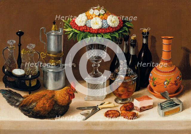 Still Life, 1864. Creator: Arrieta, José Agustín (1802-1879).