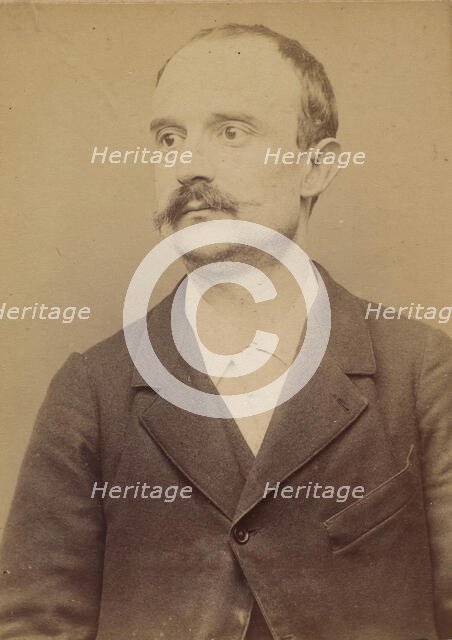 Mouette. Charles. 32 ans, né à Paris Ile. Peintre en bâtiment. Association de malfaiteurs...., 1894. Creator: Alphonse Bertillon.