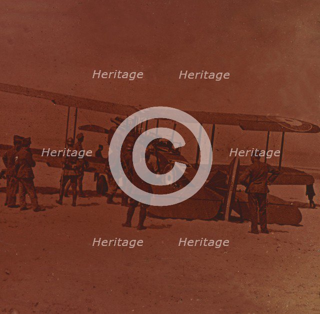 Broken down British plane, c1914-c1918.  Artist: Unknown.