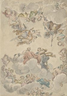Design for a ceiling with the marriage of Jupiter and Juno, c. 1748-c. 1795. Creator: Petrus Norbertus van Reysschoot.