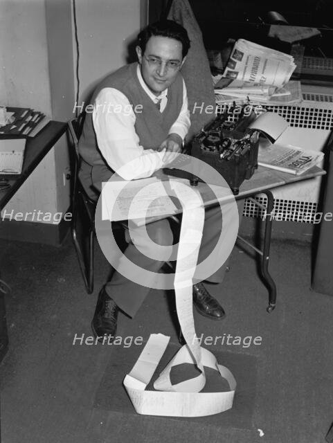 Portrait of William P. Gottlieb, Washington, D.C., 1938. Creator: Delia Potofsky Gottlieb.