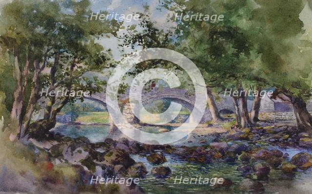 Old Bridge near Bettws-y-Coed, North Wales, 1899. Creator: George Elbert Burr.