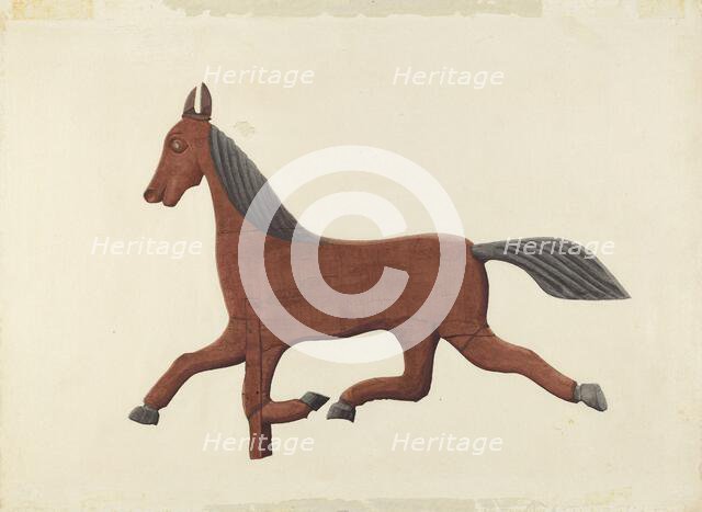 Horse Weather Vane, probably 1938. Creator: Lloyd Broome.