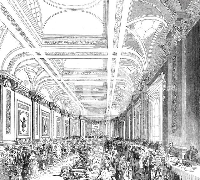 Lloyd's Subscription Room - as it appeared at the entrance of Her Majesty, 1844. Creator: Unknown.
