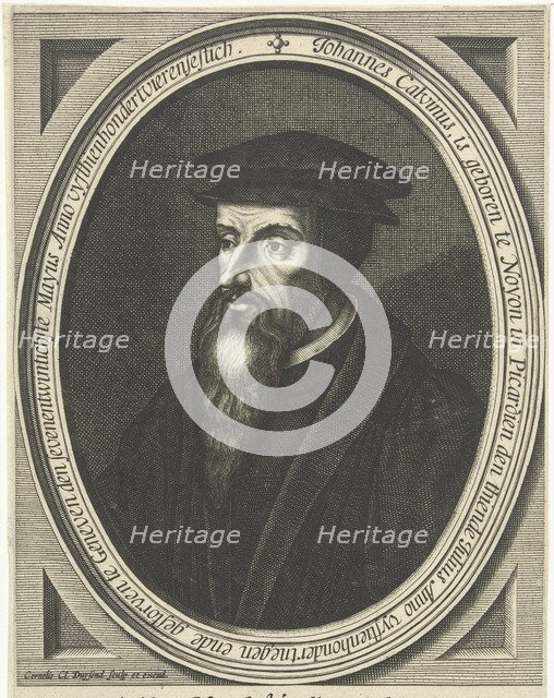 Portrait of John Calvin (1509-1564), 1630-1640.