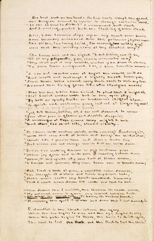"The Gondal Poems" by Emily Brontë, 1844-1848.  Creator: Emily Brontë.