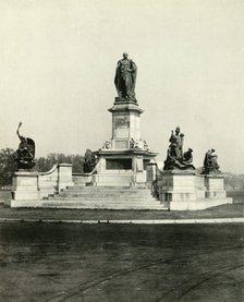 'Statue of Lord Curzon at Entrance to Victoria Memorial Hall', 1925. Creator: Unknown.