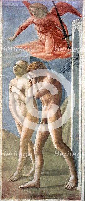 Expulsion from Paradise', 1425 - 1428, fresco by Masaccio.