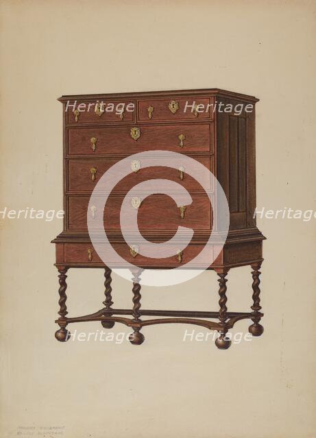 Highboy, c. 1940. Creator: Isadore Goldberg.