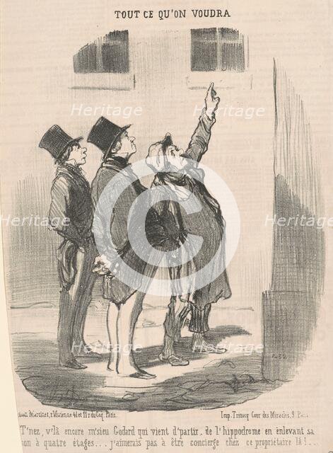 T'nez, v'là encore m'sieu Godard..., 1852. Creator: Honore Daumier.