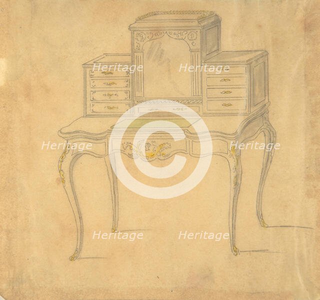 Design for a Desk, 19th century. Creator: Anon.