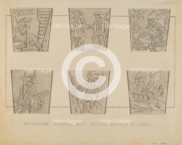 Vase, c. 1936. Creator: John Dana.