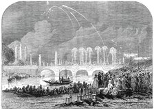 Fireworks at Paris - sketched by Harrison, 1845. Creator: Harrison.