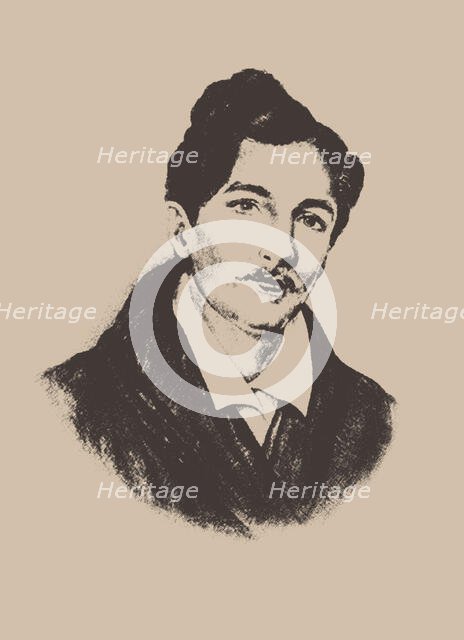 Portrait of the composer and guitarist Nikolai Ivanovich Alexandrov (1818-1884). Creator: Anonymous.