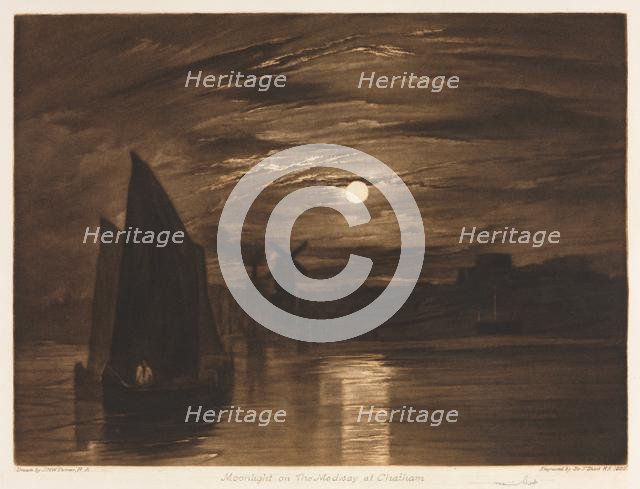 Moonlight on the Medway at Chatham, 1920. Creator: Joseph Mallord William Turner (British, 1775-1851).