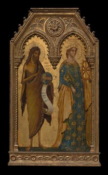 Saints John the Baptist and Catherine of Alexandria, About 1350. Creators: Paolo Veneziano, Workshop of Paolo Veneziano.