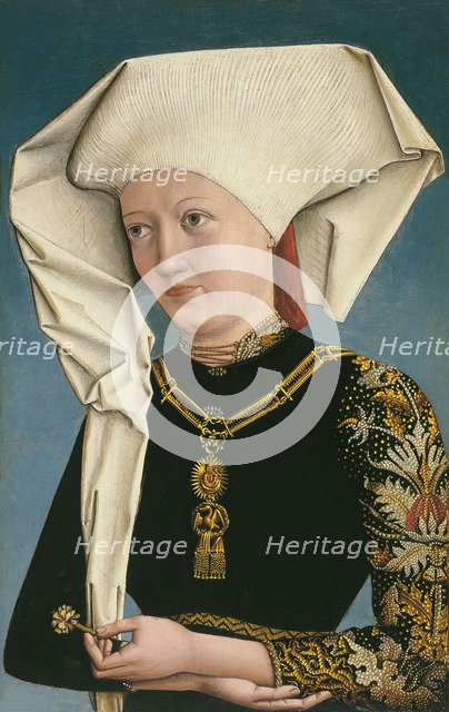 Portrait of a Lady wearing the Order of the Swan. Artist: Master of Ansbach (active ca 1490)