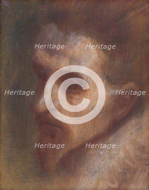 Head study - The Thinker, 1880-1900. Creator: Ladislav Mednyanszky.