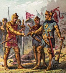 'Battle At Poitiers, 1356', (c1850). Artist: Unknown
