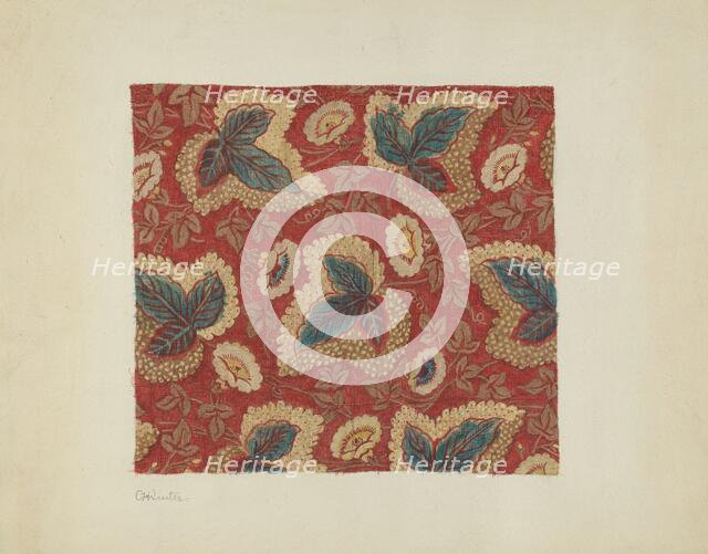 Printed Cotton, c. 1940. Creator: Charlotte Winter.