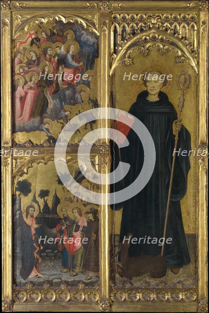 Saint Giles with Christ Triumphant over Satan and the Mission of the Apostles, ca. 1408. Creator: Miguel Alcaniz.