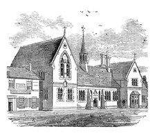 George Stephenson, Father of Railways: the Stephenson Memorial Institute..., 1881. Creator: Unknown.