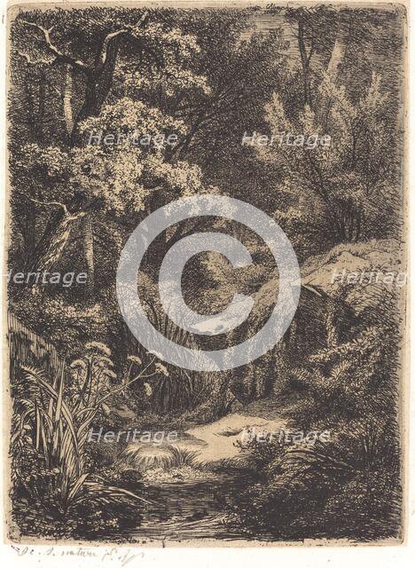 Le petit ruisseau (The Little Brook), published 1849. Creator: Eugene Blery.