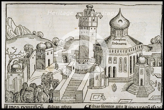 Templum Salomonie (from the Schedel's Chronicle of the World), ca 1493. Creator: Wolgemut, Michael (1434-1519).